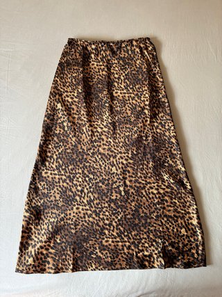 Falda larga Zara estampado leopardo
