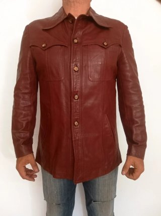Chaqueta vintage cuero auténtico M Medidas indicad
