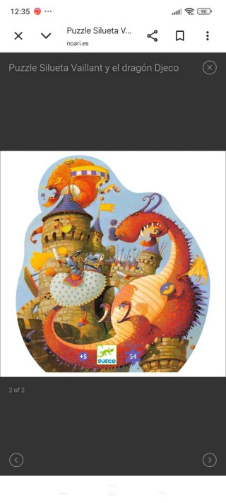Puzzle Djeco Silueta Dragón 54 piezas