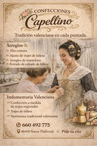 Capa Fallera Blanca