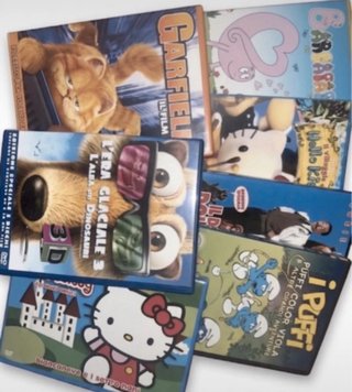 Lotto DVD Film Garfield, Ghiaccio, Hello Kitty, Pu