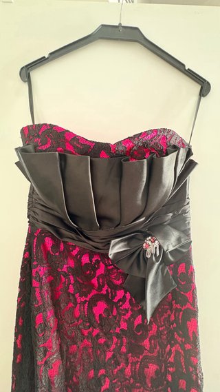 Vestido fiesta/invitada boda negro y fucsia