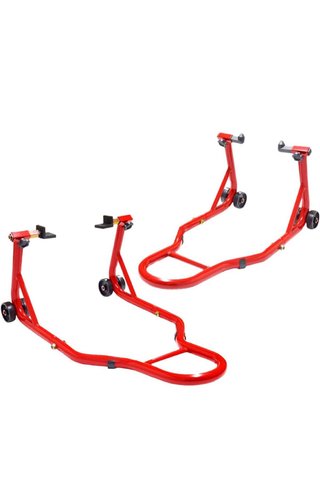 Caballetes moto rojos