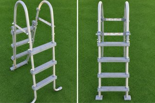 Escalera Piscina Bestway Metal/Plástico Gris