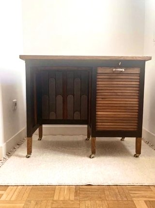 Escritorio vintage persiana mid century