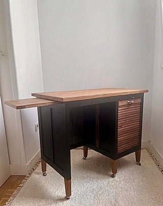 Escritorio vintage persiana mid century