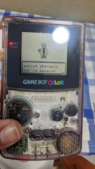 Game Boy Color Transparente más dos juegos