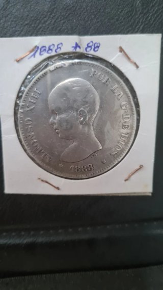 5 Pesetas Alfonso XIII 1888