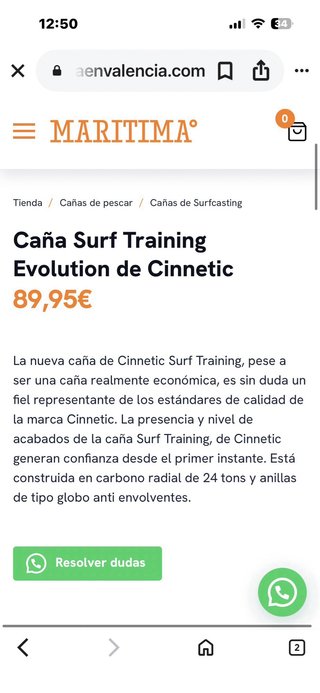 Caña de pescar surf casting y 2 porta cañas