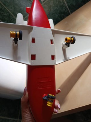 Avión Playmobil Rojo y Blanco