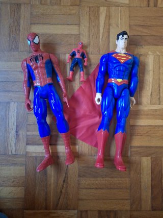 Lote 3 Figuras Spider-Man y Superman