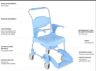 Silla WC y ducha con ruedas a estrenar