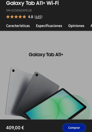 Samsung Galaxy Tab A11+ 256GB Wifi