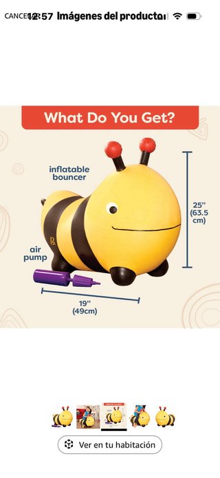 Abeja saltarina hinchable B. Boing