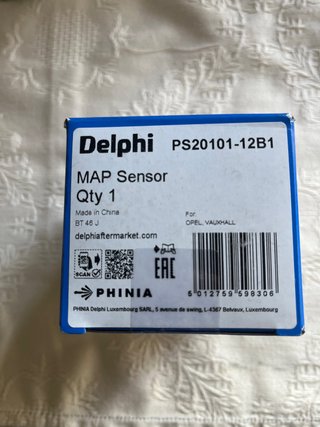 Sensor MAP Delphi PS20101-12B1 Opel Vauxhall