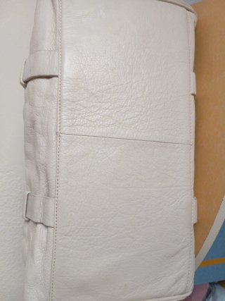 Bolso de piel blanco Zara