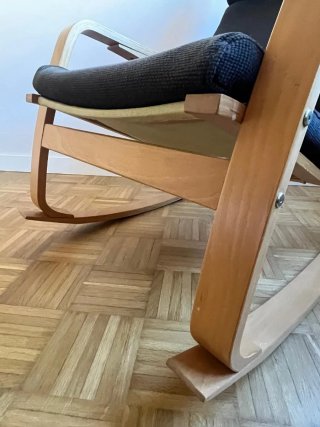 Mecedora Poäng Abedul/Negro