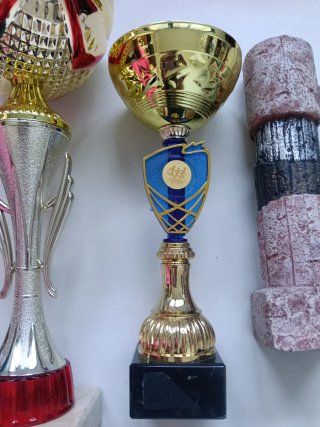 Lote Trofeos Deportivos y Columnas Decorativas.