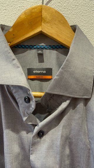 Camisa Eterna Slim Fit Talla 42 Slim Fit Gris