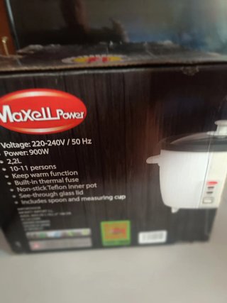 Arrocera Maxwell 900W 2.2L A estrenar!!!