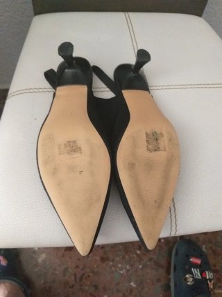 Zapatos Slingback Negros Mujer