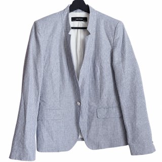 Blazer Lino y Algodón Zara - Estampado Milrayas. L