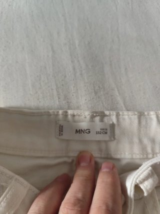 Falda vaquera blanca cargo