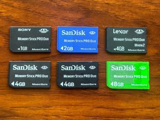 Tarjetas de Memoria PSP Lexar, SanDisk, Sony