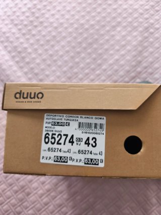 Zapatillas Duuo Beige/Verde Talla 43