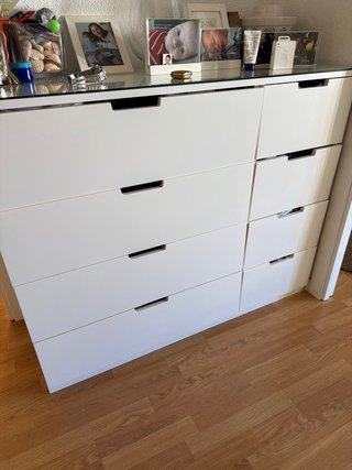 Aparador Ikea Blanco y Cristal