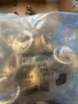 Codo H-H 3/4 INYECTOMETAL