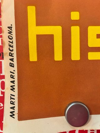 Cartel Hispano Olivetti Antiguo