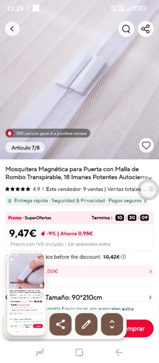 Mosquitera para puerta