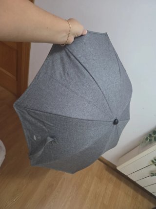 Sombrilla para carrito de bebé gris