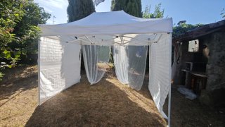 Carpa plegable 3x2m con cortinas para eventos