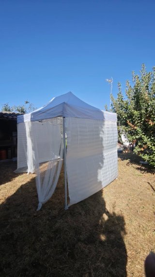 Carpa plegable 3x2m con cortinas para eventos