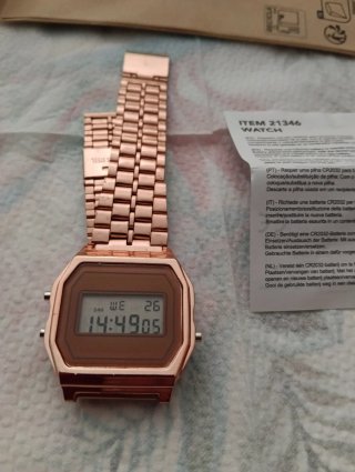 Reloj Digital metal Rosa