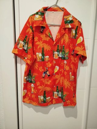 Camisa Hawaiana Cerveza y Palmeras