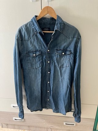 Camisa Vaquera Pull and Bear Talla XL