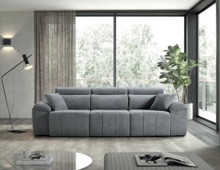 Sofá de diseño con asientos deslizantes y arcón