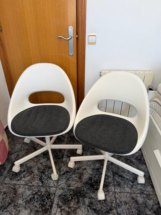 2 sedie LOGERBERT di Ikea con ruote