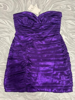 Vestido fiesta Zara morado