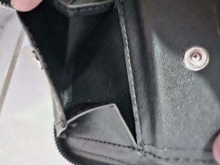 Portafoglio Lacoste nero con fantasia geometrica