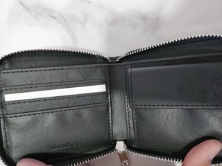 Portafoglio Lacoste nero con fantasia geometrica