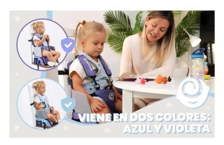 Trona Portátil Bebé Plegable Morada +Babero Regalo