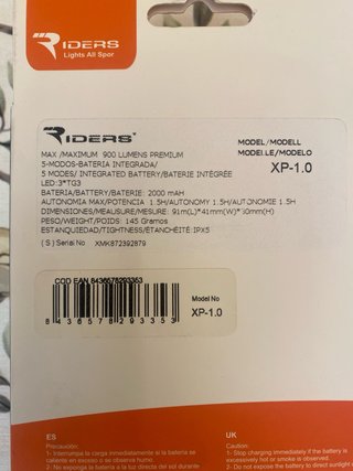Foco Riders XP-1.0 900 Lúmenes