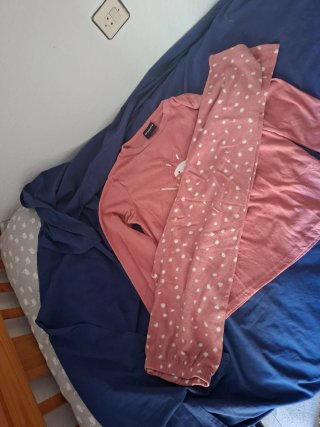 Pijama Tramas rosa con estampado de conejito