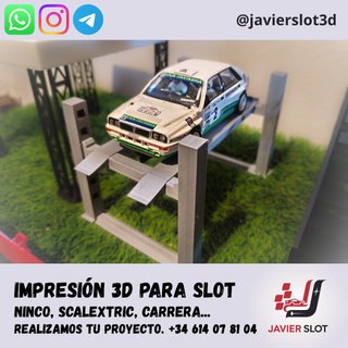 Elevador decorativo para maquetas slot / coches