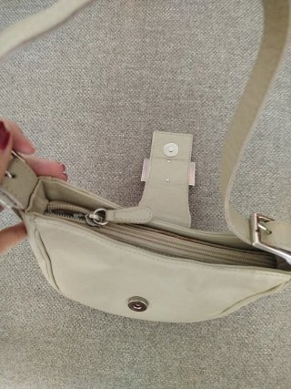 Bolso Fendi Beige y Plateado