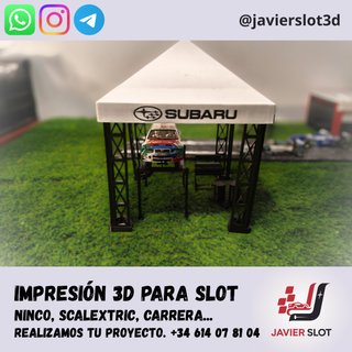 Carpas decorativas maquetas slot coches saclextric